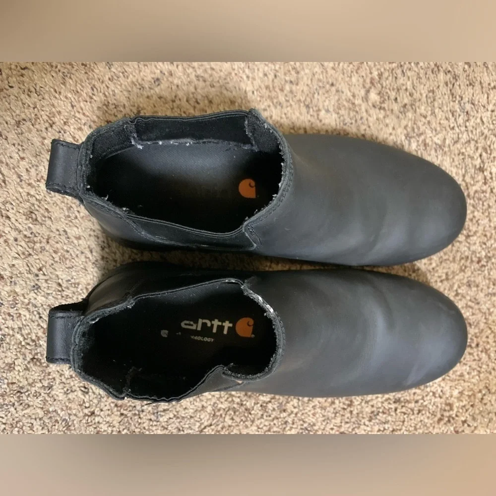 Carhartt men’s leather black composite toe boots 10.5